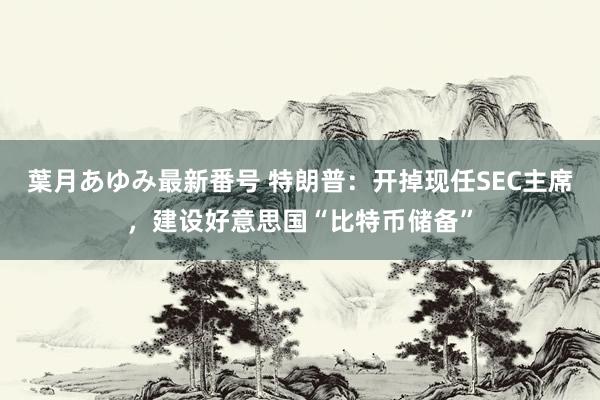 葉月あゆみ最新番号 特朗普：开掉现任SEC主席，建设好意思国“比特币储备”